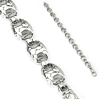 Bracelet homme gothique  mailles cailles tortue