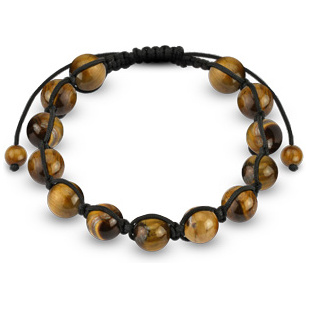 Bracelet homme  perles de pierre Oeil de tigre