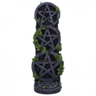 Brleur de batonnet d'encens Stelle  quadruple pentacle couverte de lierre (20,5cm)