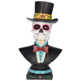 Buste dcoratif squelette Baron Samedi fte des morts (41.5 cm)