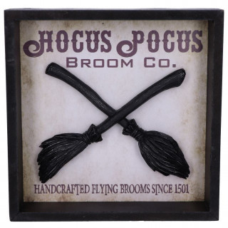 Cadre dco mural  balais de sorcires "Hocus Pocus" (20cm)