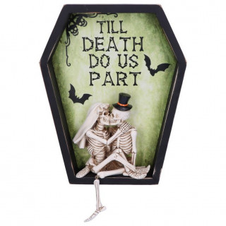 Cadre dco mural cercueil "Till Death Do Us Part" (31,3cm)
