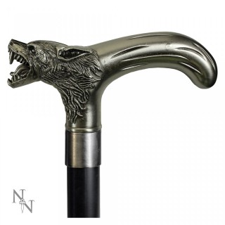 Canne gothique  loup garou gueule ouverte (87cm)