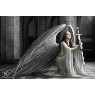 Carte postale Effets 3D  femme ange  l'pe - Anne Stokes