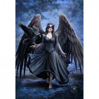 Carte postale Effets 3D  femme corbeau - Anne Stokes