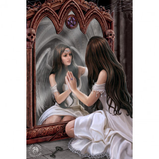 Carte postale Effets 3D  femme et miroir magique - Anne Stokes