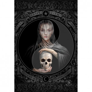 Carte postale Effets 3D  jeune femme tenant un crane - Anne Stokes