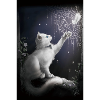 Carte postale Effets 3D Chaton des neiges - Linda Jones