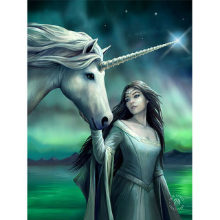 Carte postale Effets 3D Elfe et ciel toil - Anne Stokes