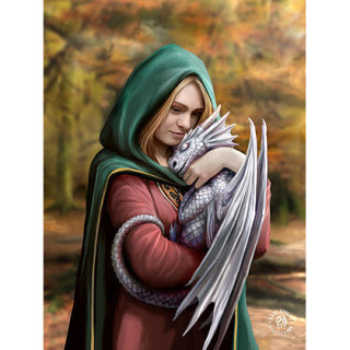 Carte postale Effets 3D femme protectrice des dragons - Anne Stokes