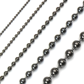 Chaine acier  boules noires