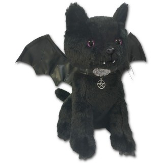 Chat noir vampire en peluche "Bat cat"