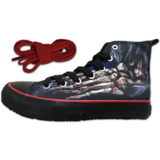 Chaussures gothiques Sneakers  pieds squelette