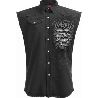 Chemise dbardeur homme  mur de crane TWISTED SKULLS