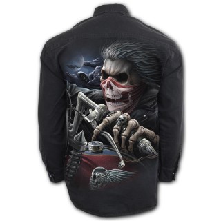 Chemise homme  biker revenant d'entre les morts