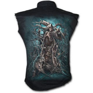 Chemise homme gothique sans manche "Foret de la mort"