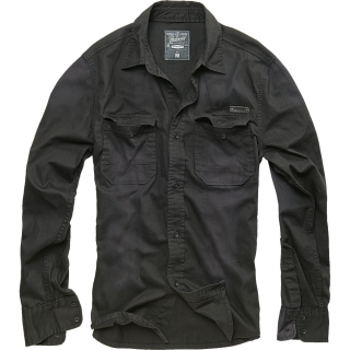 Chemise noire homme Hardee Denim  - Brandit