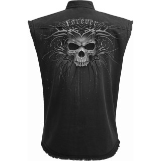 Chemise sans manche homme tte de mort "DEATH FOREVER"