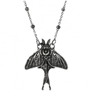 Collier papillon de nuit avec lune - Restyle