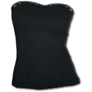 Corset gothique noir  dentelle
