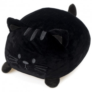 Coussin chat noir super doux (33 x 30 x 20cm)