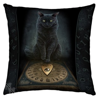 Coussin fantaisie Lisa Parker avec chat noir et ouija