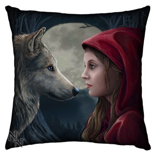 Coussin fantaisie Lisa Parker avec loup et chaperon rouge