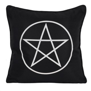 Coussin gothique noir  pentacle / pentagramme