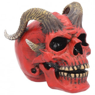 Crâne rouge de Démon à corne