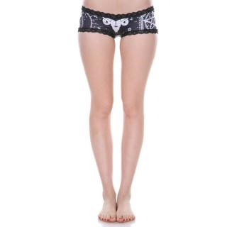 Culotte gothique Jawbreaker noire avec oeil qui voit tout et symboles sotriques