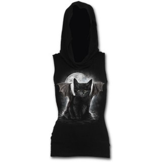 Dbardeur  capuche avec chaton noir vampire