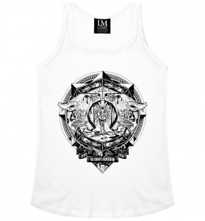 Dbardeur femme gothique Locusts Tank (B/W) - LA Mort Clothing