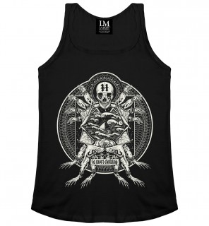 Dbardeur femme gothique Poisoned Frog Tank (BW/B) - LA Mort Clothing