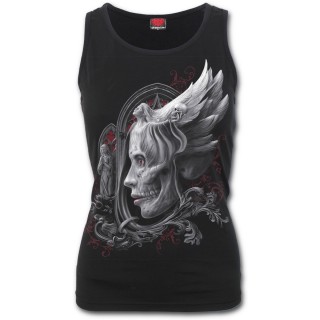 Dbardeur femme gothique  visage, cranes et ange de la mort fusionns