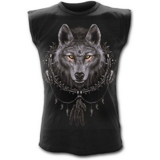 Dbardeur homme gothique avec loup et attrape-rves amrindien