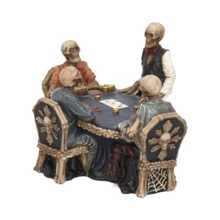 Dcoration squelettes jouant au poker "End Game" - Nemesis Now