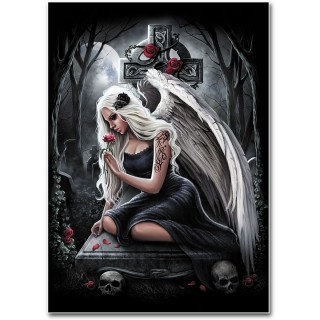 Drapeau style poster avec femme ange assise sur une tombe - ANGEL'S CRY