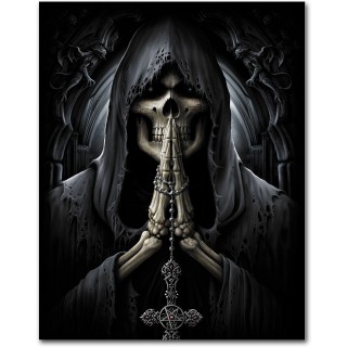 Drapeau gothique style poster avec la Mort en prire - DEATH PRAYER