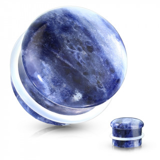 Ecarteur plug single flare en Sodalite (avec O-ring)