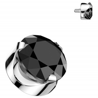 Embout de piercing en Titane  zirconium griff Noir (pour tige  filetage interne)
