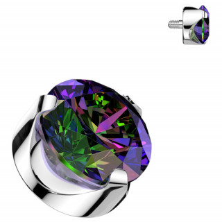 Embout de piercing en Titane  zirconium griff Vitrail Medium (pour tige  filetage interne)