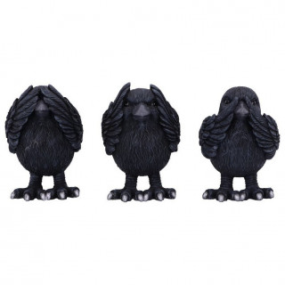 Ensemble de 3 figurines "Corbeaux de la sagesse" (8,7cm)
