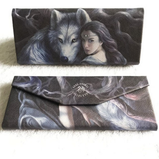 Etui  lunettes pliable "Lien d'mes"  femme et loup - Anne Stokes