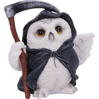 Figurine chouette de la Mort tenant une faux "Reapers Flight" (12,5cm)