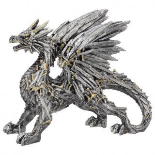 Figurine de dragon constitué d'épés des vaincus "Swordwing" (20,5cm)
