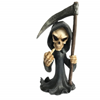 Figurine gothique de la Mort faisant un fuck (21,5cm)