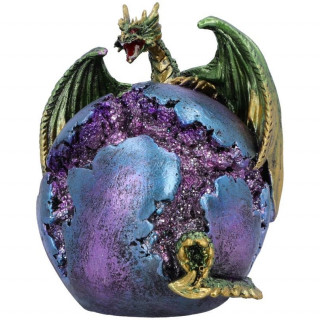 Figurine dragon gardien de la "sphre d'amthyste" (10.3cm) - Nemesis Now