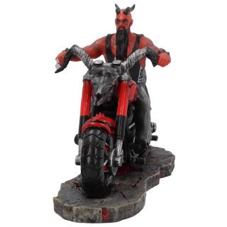 Figurine style biker  motard dmon sur sa moto - James Ryman	(20cm)