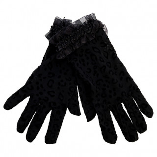 Gants femme gothiques noirs SIGIL GLOWES - Banned