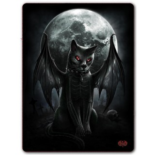 Grande couverture en molleton  chat vampire macabre (150x200cm)